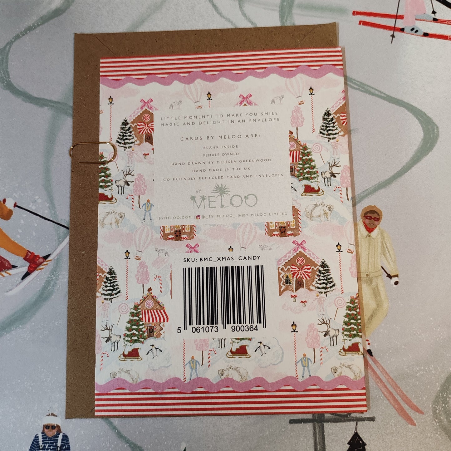 Christmas candy lane greeting card