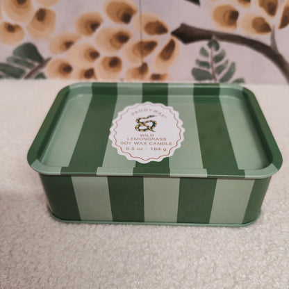 A Dopo 6oz/184g Snake Printed Tin Candle - Wild Lemongrass