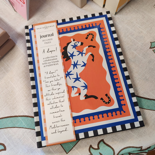 Hardback vibrant horse notebook.