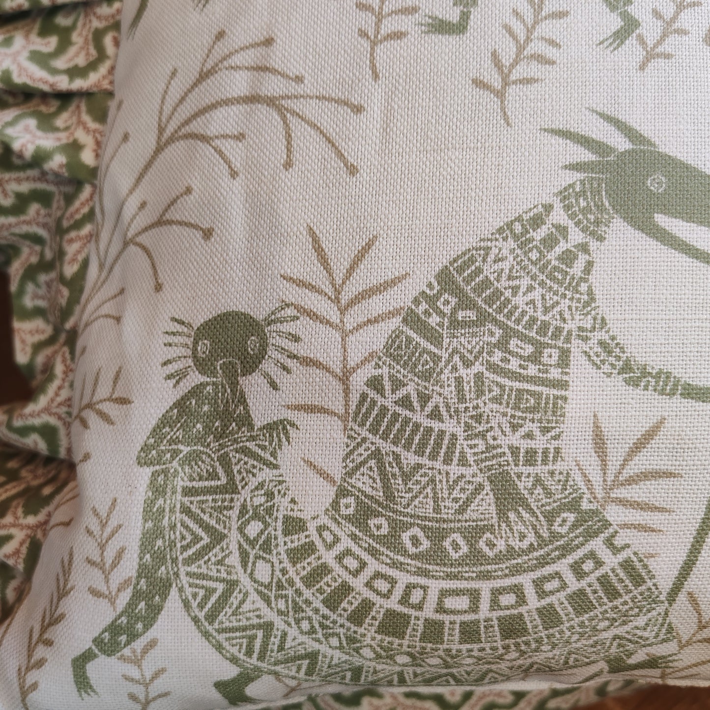 Boho harvest British illustration cushions