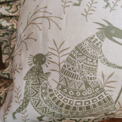Boho harvest British illustration cushions