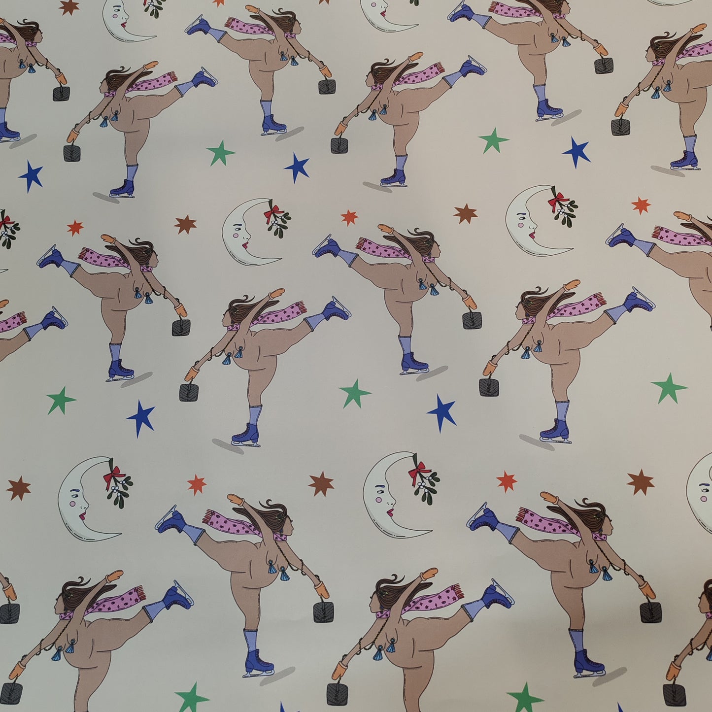 Skater girl Christmas wrap