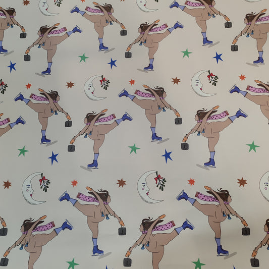 Skater girl Christmas wrap