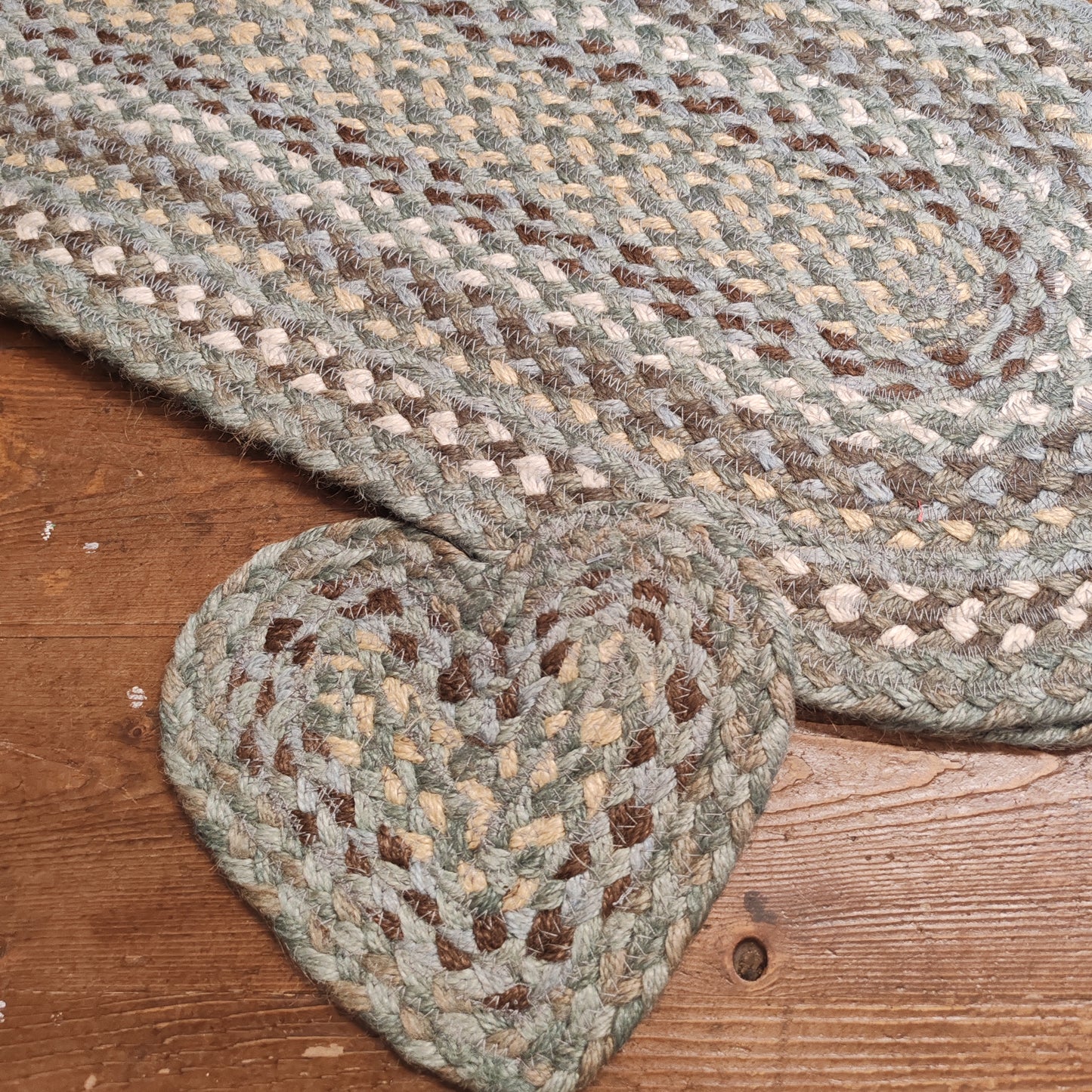 Jute table runner colours Seaspray 13" x 36"
