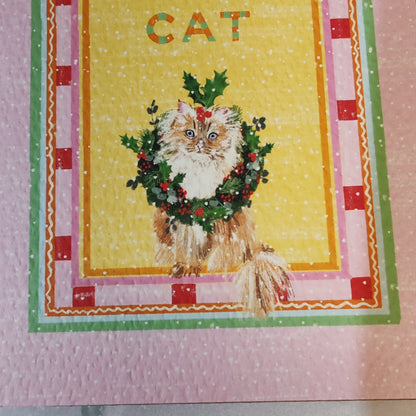 Christmas cat greeting card